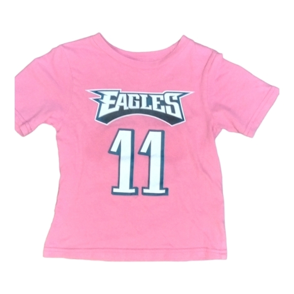Girl Preschool Carson Wentz Pink Philadelphia Eagles Mainliner Player Name & Num - Picture 4 of 5